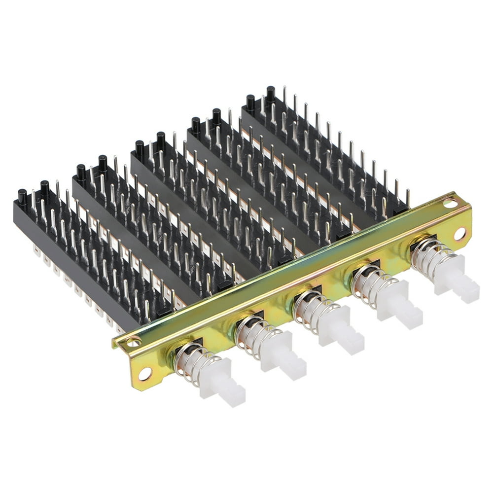 Interlock Push Button Switch, Piano Type 8PDT 24 Pin 5 Row Walmart