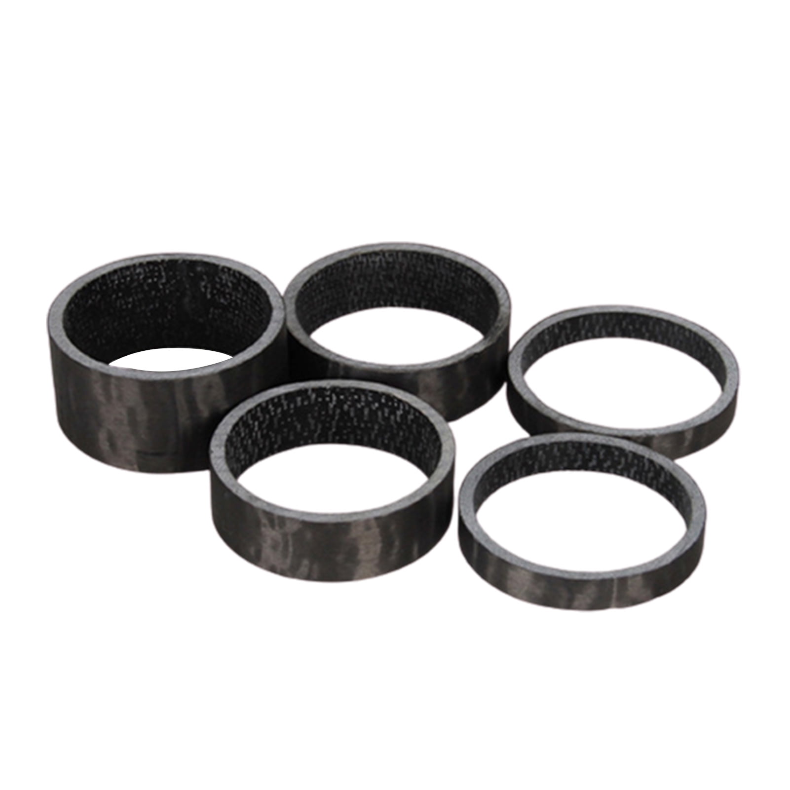 UDIYO 5Pcs Carbon Fiber Washer Road Bicycle Headset Stem Spacer Kit for 5mm, 10mm,15mm