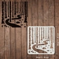 thumbnail image 2 of Woodland Forest Stencils 11.8x11.8 inch Forest Tree Painting Stencil Forest Path Stencil Plant Drawing Stencil Into The Woods Stencils for Painting on Wood Floor Wall Fabric, 2 of 7