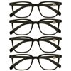 4 Packs Mens Womens Unisex Oval Frame Reading Glasses Blue Light Blocking Readers +1.50