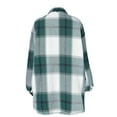 thumbnail image 4 of Women Oversized Plaid Button Down Shirt Shacket Jacket Long Sleeve Casual Fall Outwear with Pockets, 4 of 7