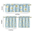 thumbnail image 6 of Wildflower Farmhouse Curtains 24 Inch - 3 Panel Rustic Boho Set with Vintage Floral Print, Country Kitchen Drapes, 6 of 6