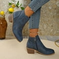 thumbnail image 5 of Women's Ankle Boots Leather Ankle Boots With Cut Out Design Low Heel Side Zipper Casual Fashion Footwear For Daily Comfort, 5 of 9