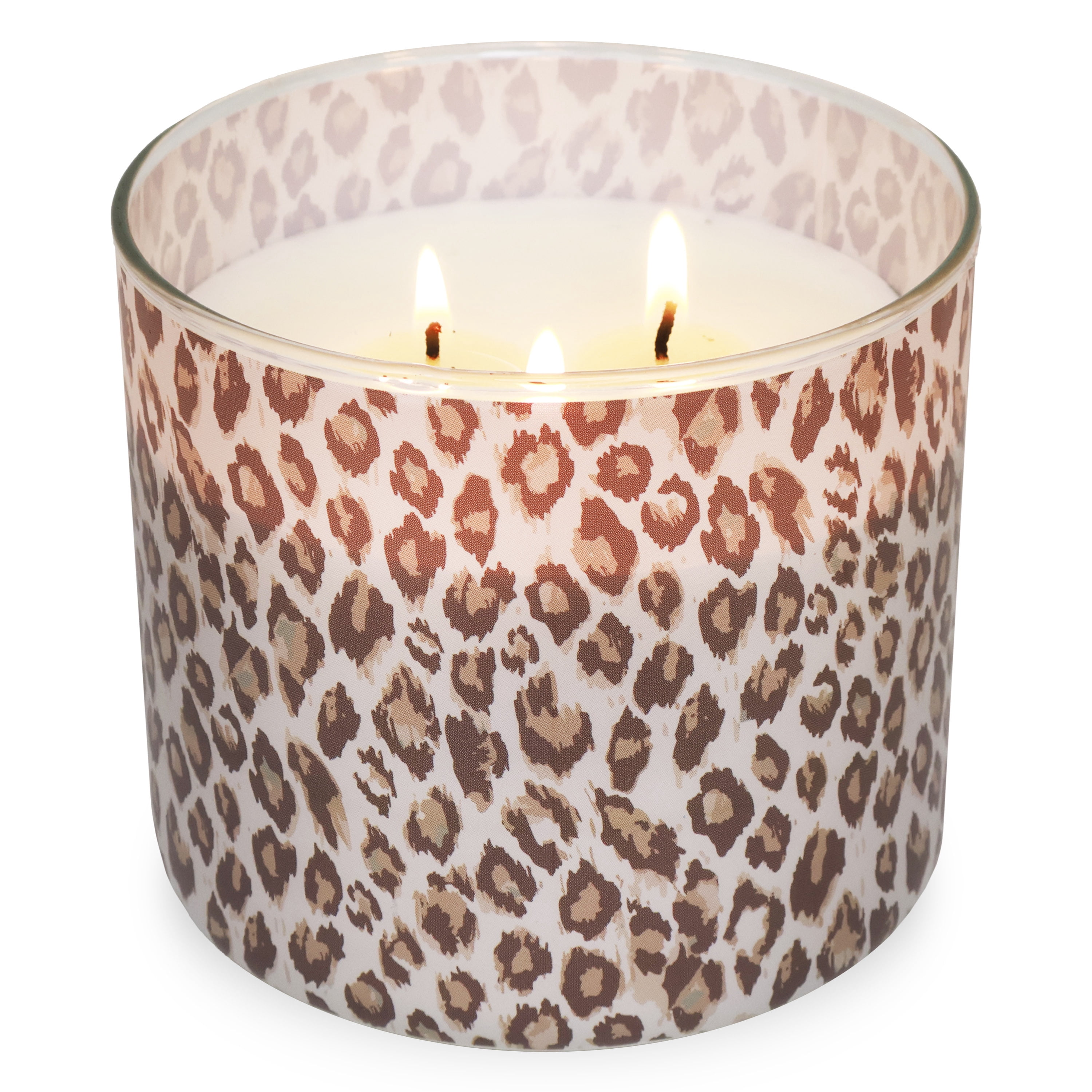 Mainstays 3-Wick Glass Jar Candle with Decorative Wrap, Juicy Watermelon, 13 oz