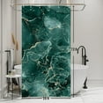 thumbnail image 2 of Mineral Green Shower Curtain Abstract Dark Green Marble Stall Bathtub RV Room Partition Modern Waterproof Fabric Curtains with Hooks (36"x72) Bring Nature Indoors, 2 of 6