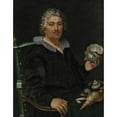 thumbnail image 2 of Hendrik Goltzius 15x18 Black Ornate Wood Framed Double Matted Museum Art Print Titled - Portrait of the Shell Collector Jan Govertsen Van Der Aer (1545-1612) (1603), 2 of 5