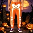 thumbnail image 2 of CONROSES Halloween Mens Baggy Sweatpants Straight Leg Sweat Pants for Men Hallowmas Skeleton Graphic Elastic Waist Drawstring Fall Winter Jogger Trousers with Pocket, 2 of 4
