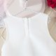 thumbnail image 4 of Vestido de la Niña de la Flor Blanca sin Mangas Verano Rojo Y Blanco de la Rodilla de la Falda de la Longitud Bolsos de Fiesta para los Niños Cumpleaños Vestido Al Aire Libre, 4 of 9