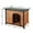 Brown, variant on Pefilos 44" Indoor and Outdoor Dog House for Pets with Raised Feet, Weatherproof Precise Log Cabin for Large Dogs,  Brown