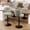 Light Gray, variant on Hawsaiy Vintage Style Leather Bar Stool Set of 2 with Button-Tufted Design,Brown