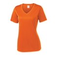 thumbnail image 1 of Gravity Threads T-Shirt Col en V pour Femmes - Orange Profond - Moyen, 1 of 1