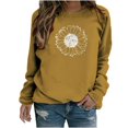 thumbnail image 1 of Sweat-shirts à Col Rond pour Femmes Pulls Décontractés Coupe Ample Sweat-Shirt Doux Automne Mode Vêtements, 1 of 5