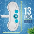 thumbnail image 3 of U.S. Pool Supply 13" Weighted Pool Vacuum Head with Nylon Bristles, Swivel Hose Connection, EZ Clip Handle - Connect 1-1/4" or 1-1/2" Hose - Removes Debris, Cleans Floors - Safe for Vinyl Lined Pools, 3 of 5