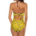 thumbnail image 4 of NICKSUN Maillot de Bain une Pièce pour Femmes Contrôle du Ventre Maillot de Bain Modeste Col en V, 4 of 9