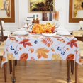 thumbnail image 6 of Thanksgiving Tablecloth, Fall Maple Leaves Table Cloth, Rectangle Autumn Harvest Table Cover for Thanksgiving Parties Kitchen Dining, 60x120 Inch, 6 of 6