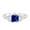 Blue Sapphire CZ, variant on Art Deco Design Ring Princess Cut Black CZ 925 Sterling Silver Size 8