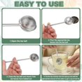 thumbnail image 4 of 2 Pcs Infusor de Té, Filtro de Bola de Té de Acero Inoxidable, Coladores de Mango Ajustable para Hojas Sueltas para Taza y Tetera, en Forma de Corazón, Plateado, 4 of 7