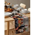thumbnail image 6 of Purple Grapes Farmhouse Table Runner Cotton Linen 36 Inch Holiday Dresser Scarves, Vintage Cask Maple Leaf Tablerunner for Kitchen Coffee Dining Bedroom Home Living Room Dinner Scarf Décor 13''x36'', 6 of 9