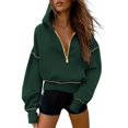 thumbnail image 1 of Sudadera PRETTYGARDEN 2025 para Mujer con Media Cierre y Corte Crop, 1 of 8