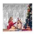 thumbnail image 5 of Foil Fringe Curtain 3ft x 8ft, 3 Pack Silver Metallic Tinsel Curtain Birthday Decorations, Foil Curtain for Birthday Graduation Wedding Engagement Bridal Shower Bachelorette Holiday Party, 5 of 9