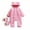 Pink, variant on Baby Girl Boy Snowsuit down Jacket Infant Hooded Romper Zipper Jumpsuit Newborn Boy Girl Winter Warm Clothes