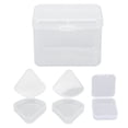 thumbnail image 1 of 4 Uds esponja para maquillaje funda, soporte diferentes formas transparente portátil impermeable Puff protector contenedor, 1 of 5