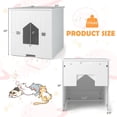 thumbnail image 5 of Pefilos 20" Cat Litter Box Enclosure with Flip Magnetic Half Door, Hidden Cat House Enclosed, White, 5 of 7