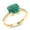 Green||White, variant on 18K Yellow Gold Plated Silver Cushion Green Simulated Emerald Ring for Women (2.62 Cttw, Available in Size 5, 6, 7, 8, 9)