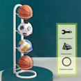 thumbnail image 2 of SUNSIOM Basketball Ball Rack 4 Tier Ball Storage Holder Freestanding Garage Ball Display Stand for Football Volleyball Soccer, 2 of 4