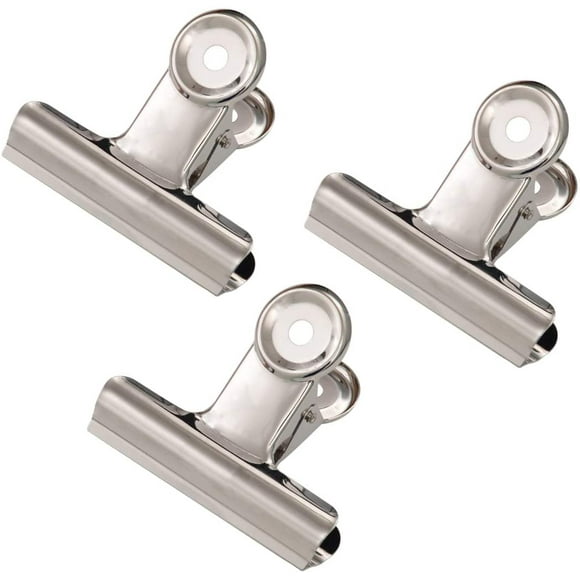 Tatum88 Large Metal Hinge Clips, Silver, 20 Pack