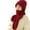 Wine Red, variant on Mosey Ladies Winter Hat Knitted Thick Solid Color Double-layered Windproof Warm Soft Ear Protection Elastic Anti-slip Beanie Scarf Combo Women Cap