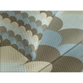 thumbnail image 4 of Ambesonne Geometric Quilted Bedspread Set 3 Pcs, Half Circle Waves, King Size, Multicolor, 4 of 5