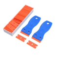 thumbnail image 1 of 2 pcs Scraper for Vitroceramic Glass Plate Scraper with 100 plastic squeegees, for removing labels, glue, paintStickers and decals, 1 of 5