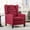 Wine Red, variant on Black 27.16''Manual Wing Chair Recliner with Comfortable Padded Back and Armrests,Classic Upholstered Reclining Armchair for Living Room,Bedroom,or Reading Nook,Cozy,Durable,Great for Relaxation