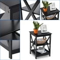 thumbnail image 6 of Costway 2PCS 3-Tier Nightstand End Table Storage Display Shelf Living Room Furni Black, 6 of 10