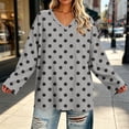 thumbnail image 4 of LIaqionyy Plus Size Tops for Womens V Neck Long Sleeve Casual Loose Blouse Fall Outfits Business Work Basic Tees Shirts, 4 of 7