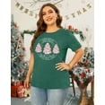 thumbnail image 5 of MOUSYA Christmas Plus Size Shirt Women Farm Fresh Christmas Tree Cakes Tops Holiday Shirt Women Oversized Xmas Tee Fall Tops,2X, 5 of 13