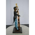 thumbnail image 5 of Nifao Musician Playing His Cello Bronze Statue – Home Office Decor Sculpture, 8"L x 10"W x 23"H, 5 of 11