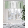 thumbnail image 5 of Sage Green Valances for Windows and White Gradient Valance Rod Pocket Light Filtering Short Window Treatments Curtains for Kitchen Bathroom Living Room Bedroom, 1 Panel, 42 x 12 Inch, 5 of 7
