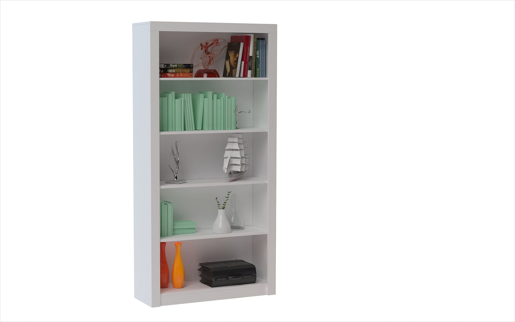 Olinda Bookcase 1.0 with 5 shelves