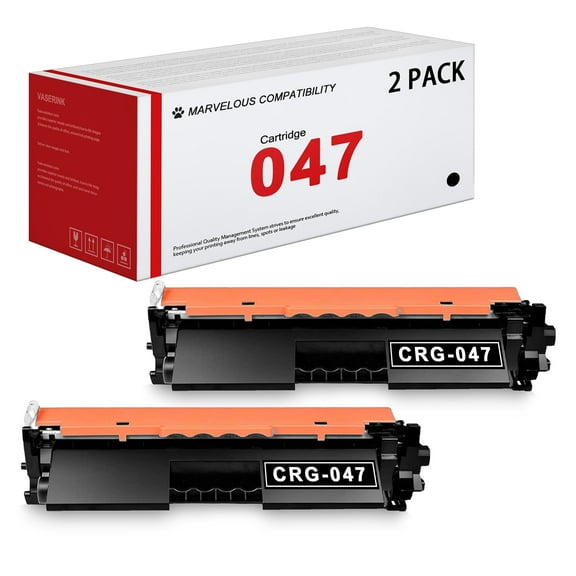 047 2164C001AA Toner Cartridge Black 2-Pack Replacement for Canon 047 ImageCLASS MF113W LBP113W MF110/LBP110 Series Printer