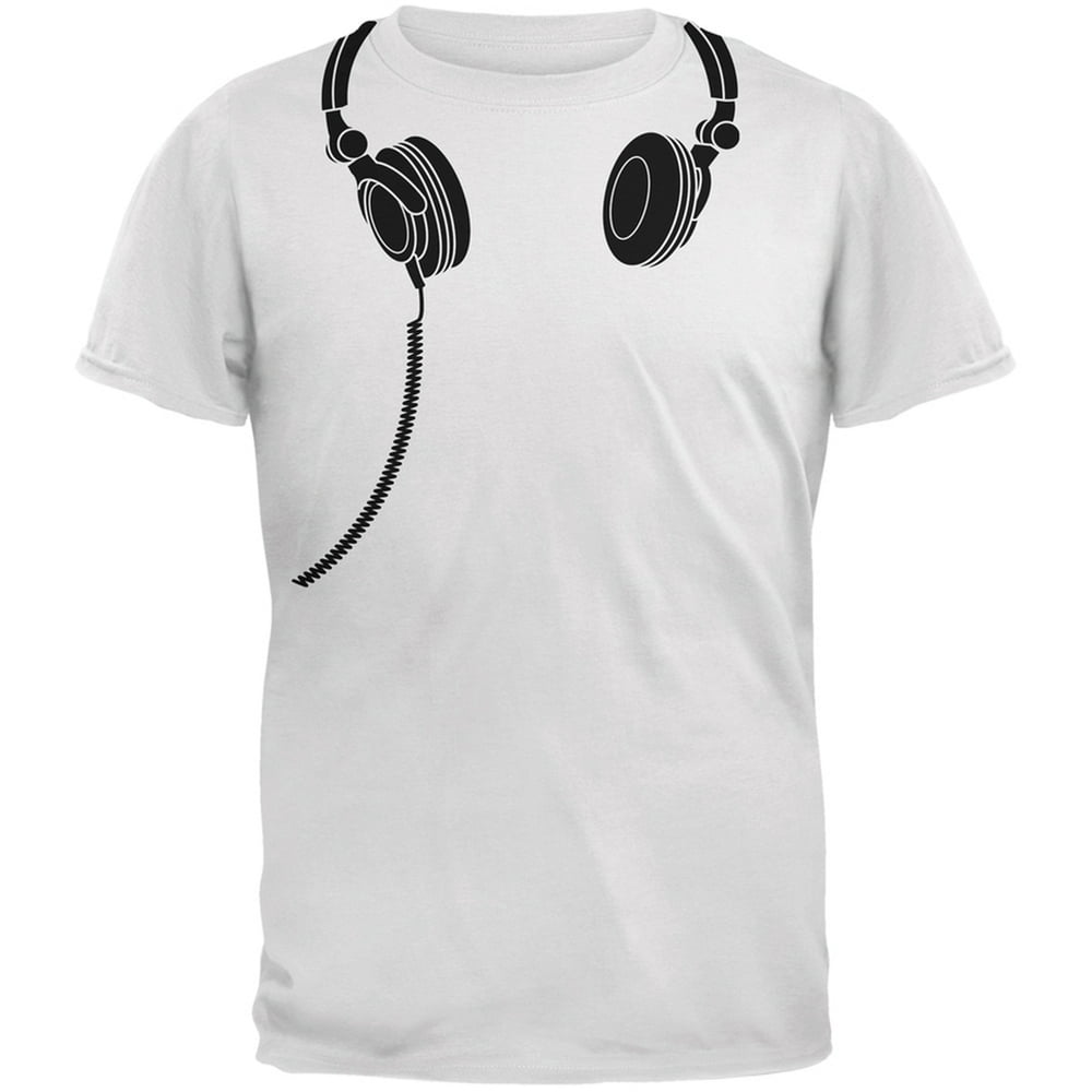 Headphones White Youth TShirt Youth Large