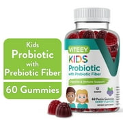 VITEEY Kids Probiotic Gummies with Prebiotic Fiber, Digestive Health & Immune Support, 60 Ct