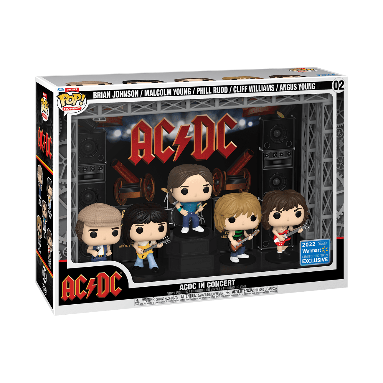 Pop! Moment Deluxe: AC/DC in Vinyl Figures (2022 Limited Edition Walmart Exclusive) -