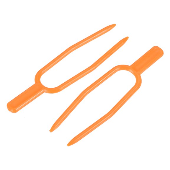Uxcell Plastic Gardening Plant Fixing Clips Strawberry Fork Orange 200 Pack