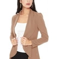 thumbnail image 5 of Moa Collection Women's Long Sleeve Open Front Blazer Solid Office Jacket (S-3XL), 5 of 6