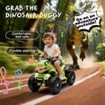 thumbnail image 6 of Track Seven 12V Electric Ride-On ATV, Dinosaur Four Wheeler Electric Car with Bluetooth, LED Lights, Music, Electric Quad Ride-On Toy Car for Toddlers Boys Girls Age 2+, Green, 6 of 7