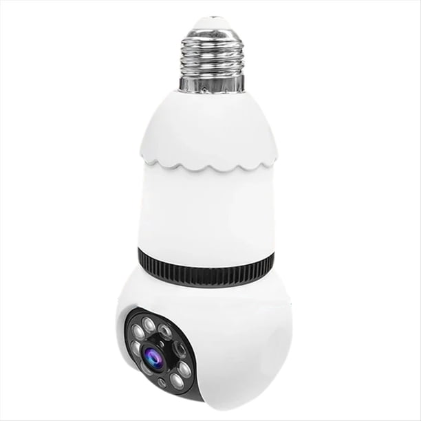 Cámara WiFi con Bombilla de 8 MP, Tarjeta de Memoria de 32 GB, Cámara IP Inteligente de Vigilancia, Audio Bidireccional, Visión A Color, Seguimiento de IA de 360°.
