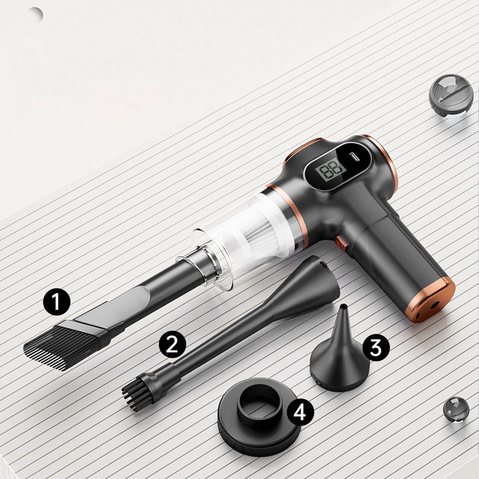Handheld Vacuum Cleaner - 4000Pa Suction, Cordless Blowing & Wet/Dry for Car, Home & Office Cleaning()