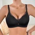 thumbnail image 2 of WAYUTE Womens Bras Seamless Wirefree Bra for Sheer Mesh Edge Lace Comfortable Lift Support Non Padded Bralette, 2 of 7